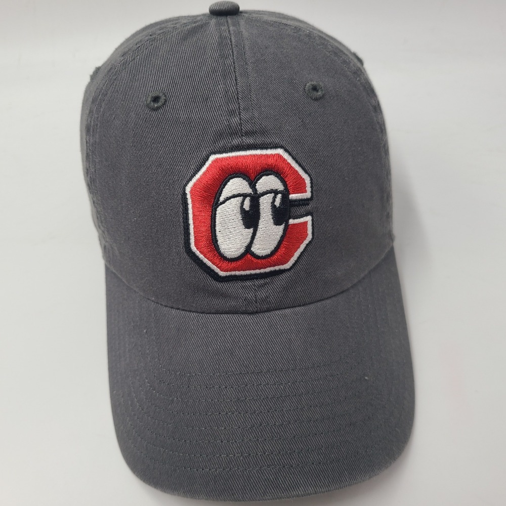 Women Chattanooga Lookouts Hat Strapback 47 Brand Clean Up Gray Red MiLB Logo